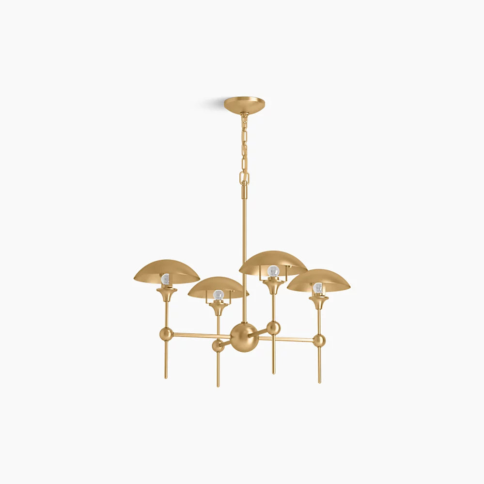 Vorleigh 4 Light Chandelier (Two-Tone Gold)