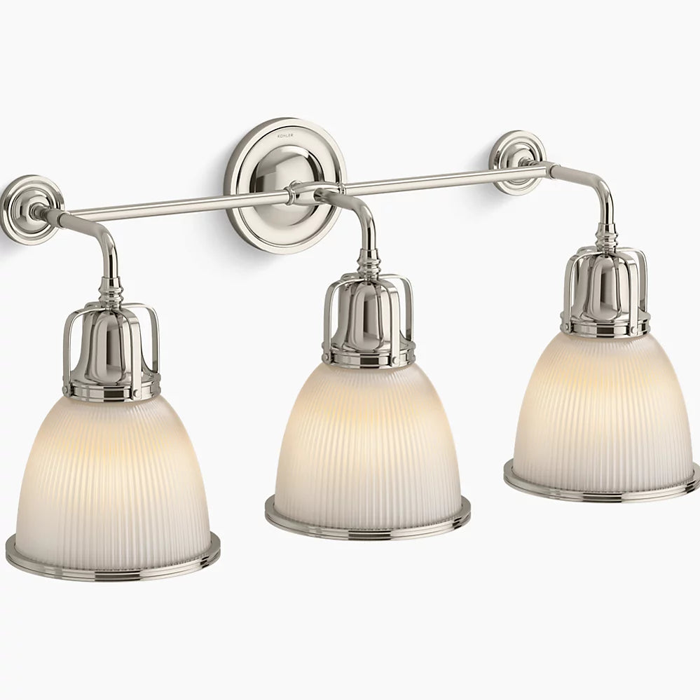 Kohler Hauksbee 3 Light Bell Sconce (Polished Nickel)