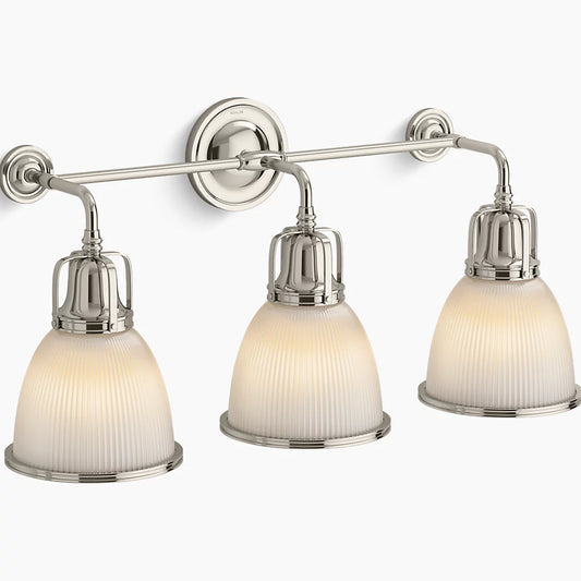 Kohler Hauksbee 3 Light Bell Sconce (Polished Nickel)