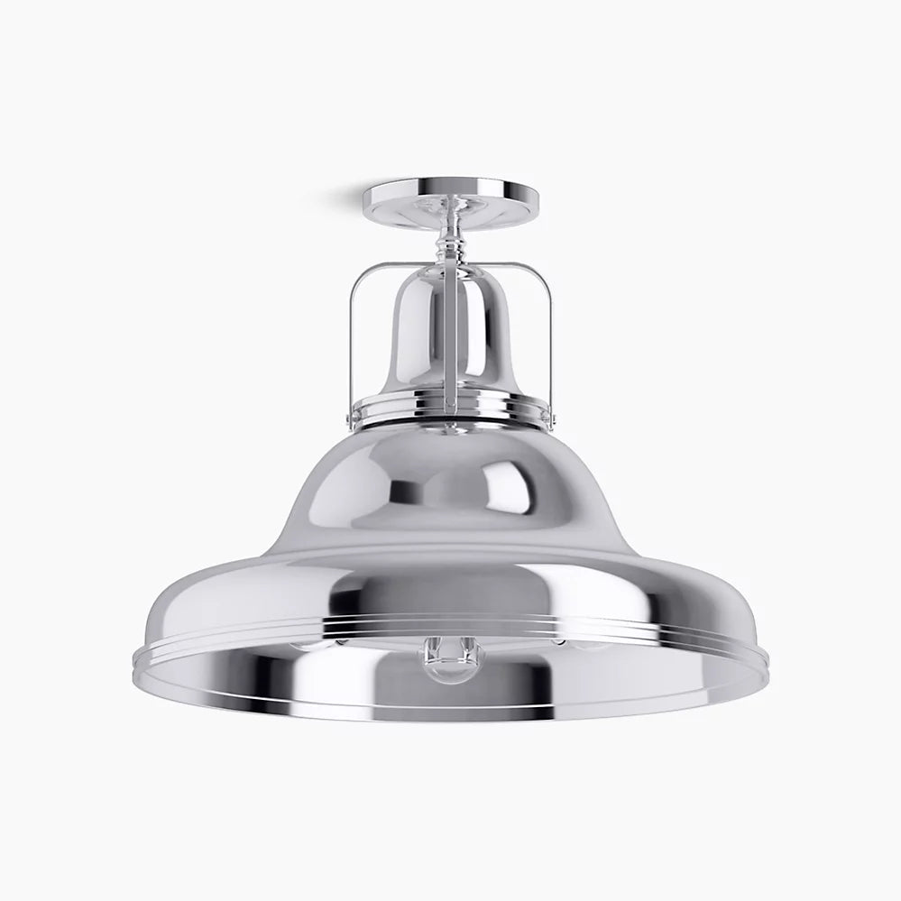 Hauksbee 3 Light Semi Flush Mount (Polished Chrome)