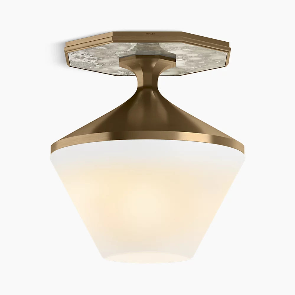 Celano 2 Light Flush Mount (Brushed Brass)