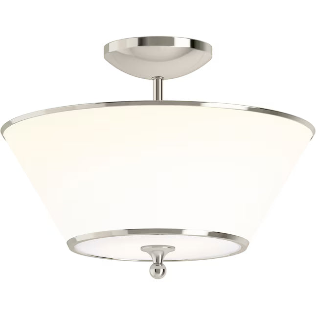 Parohn 2 Light Flush Mount (Polished Nickel)