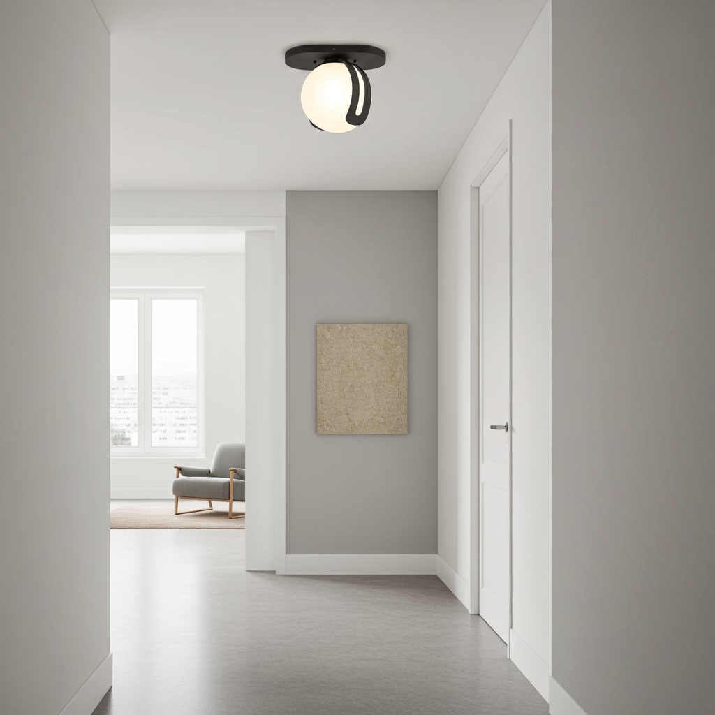 Kohler Kraga 1 Light Flush Mount (Matte Black)