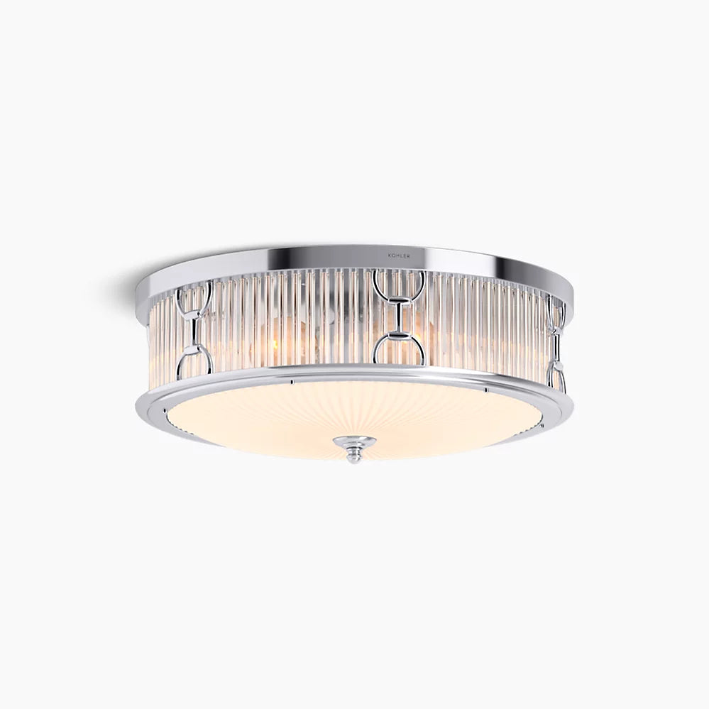 Kohler Terret 3 Light Flush Mount (Polished Chrome)