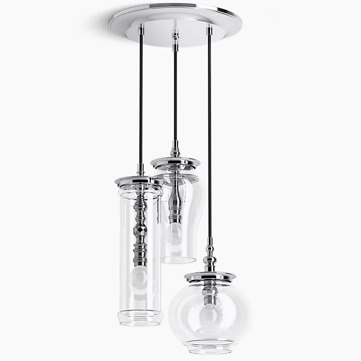 Kohler Damask 3 Light Pendant (Polished Chrome)