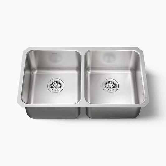 Kohler Undertone Preserve Double Equal Stainless Steel Sink