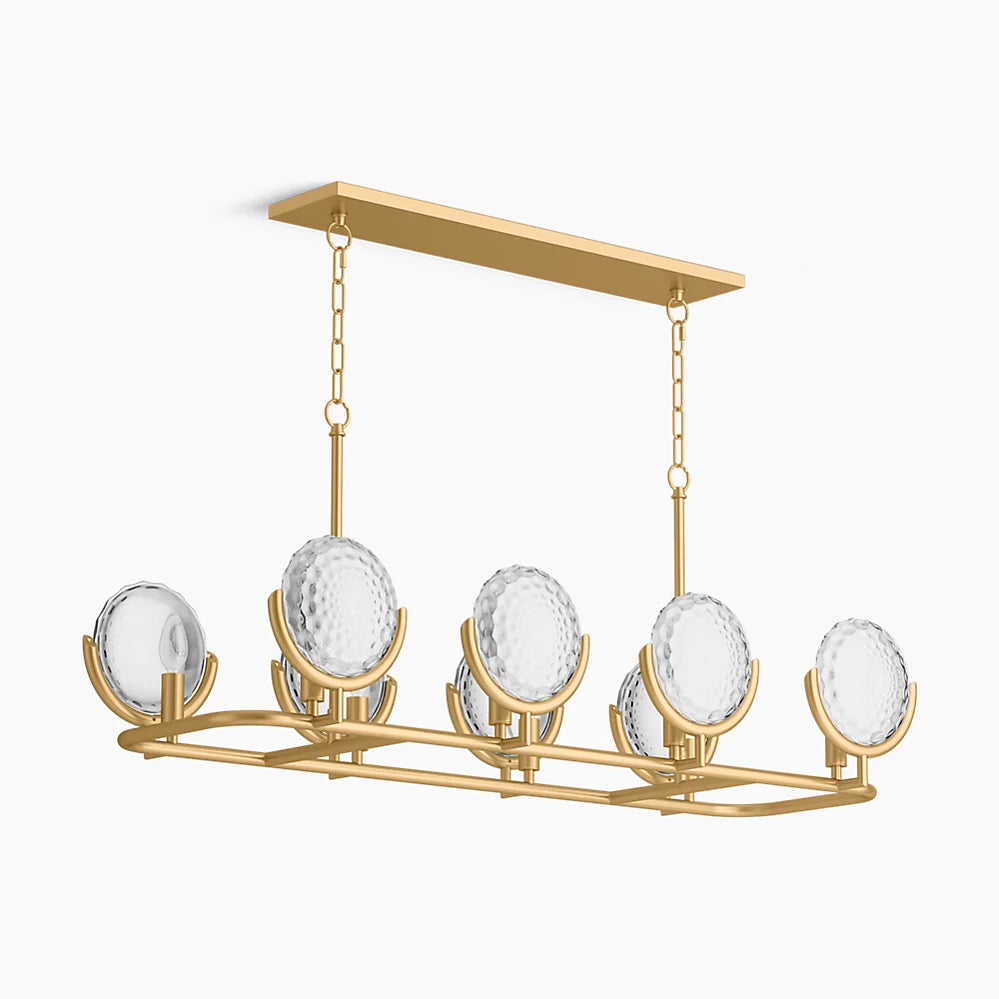 Kohler Arendela 8 Light Linear Chandelier (Polished Brass)