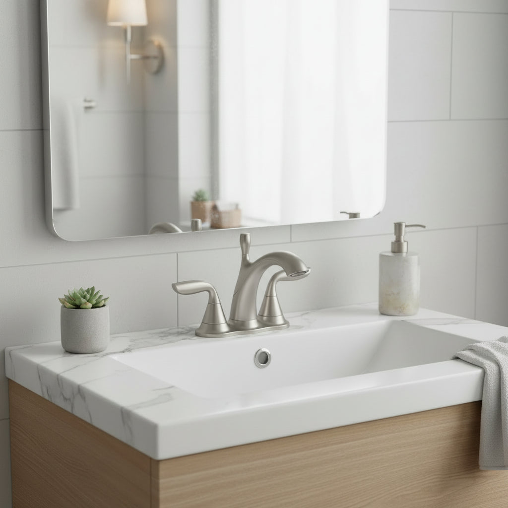 Kohler Willamette Center-Set Faucet (Brushed Nickel)