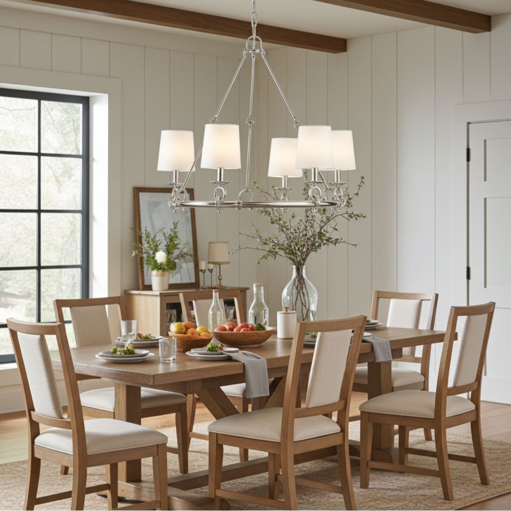 Kohler Terret 6 Light Chandelier (Polished Nickel)