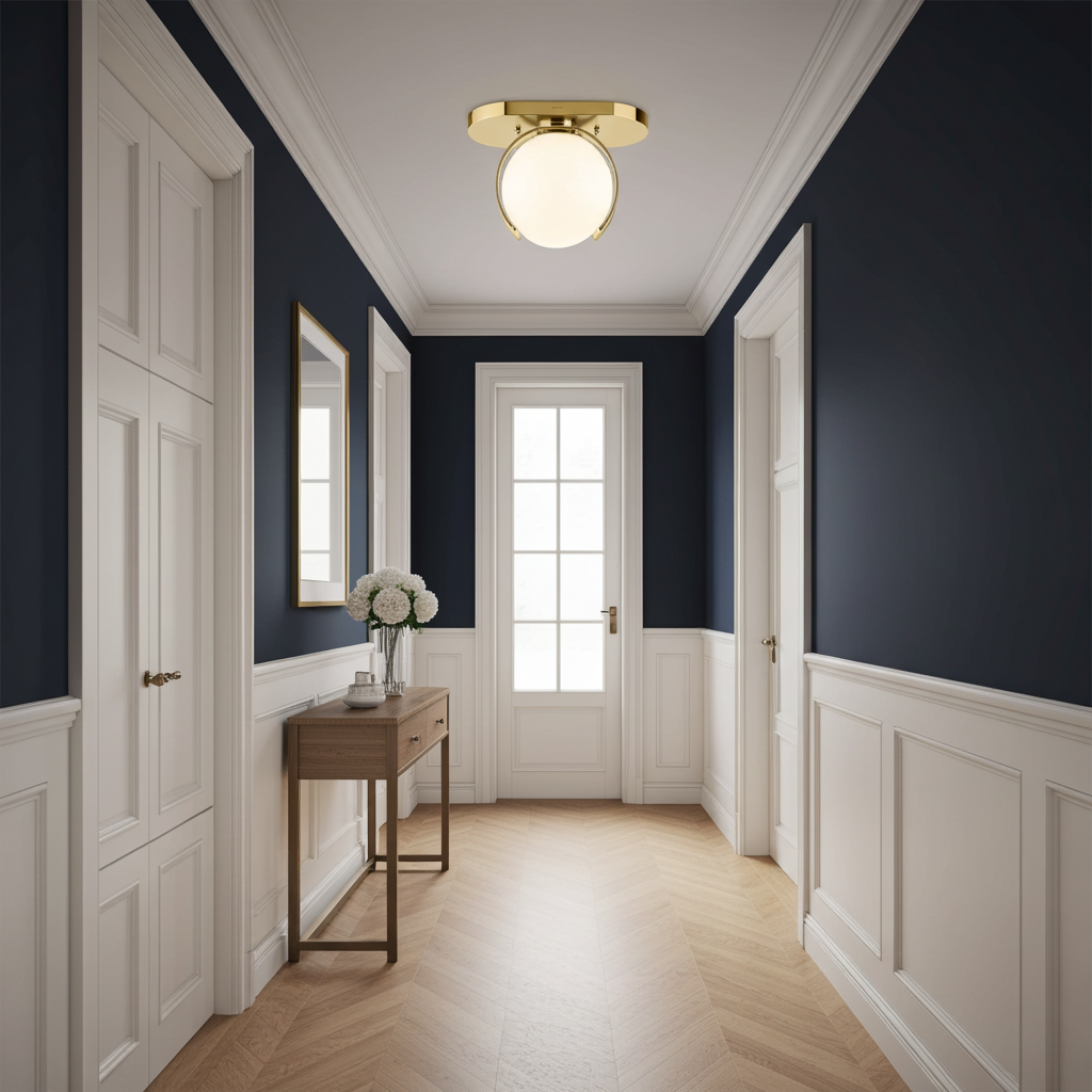 Kohler Kraga 1 Light Flush Mount (Polished Brass)