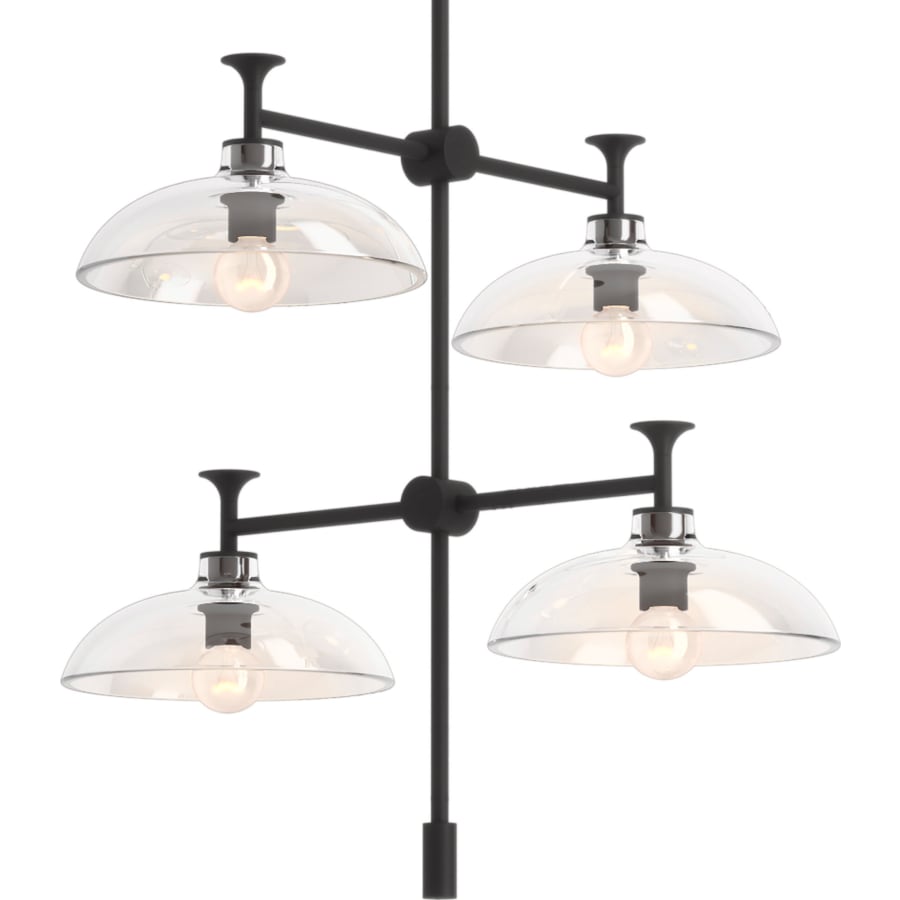 Kohler Tone 4 Light Chandelier (Vibrant Matte Black)