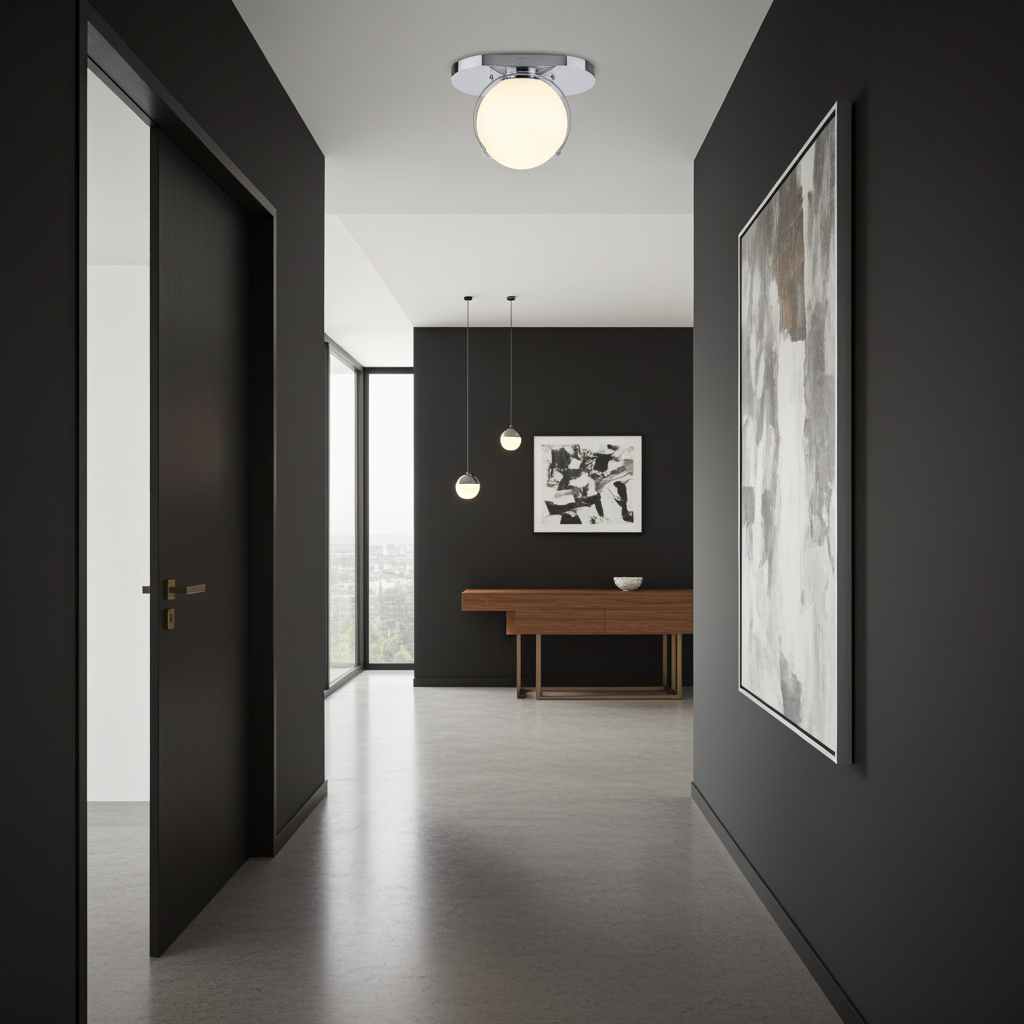 Kohler Kraga 1 Light Flush Mount (Polished Chrome)