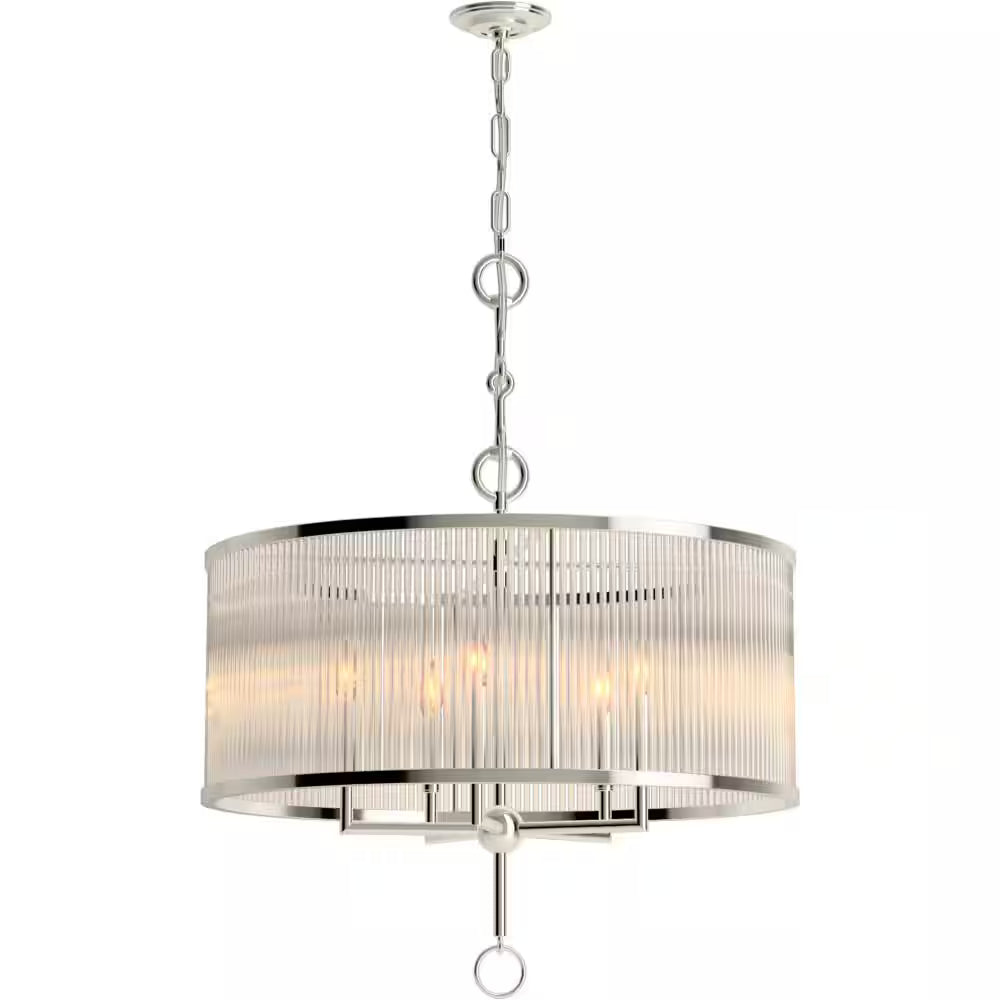 Terret 5 Light Chandelier (Polished Nickel)