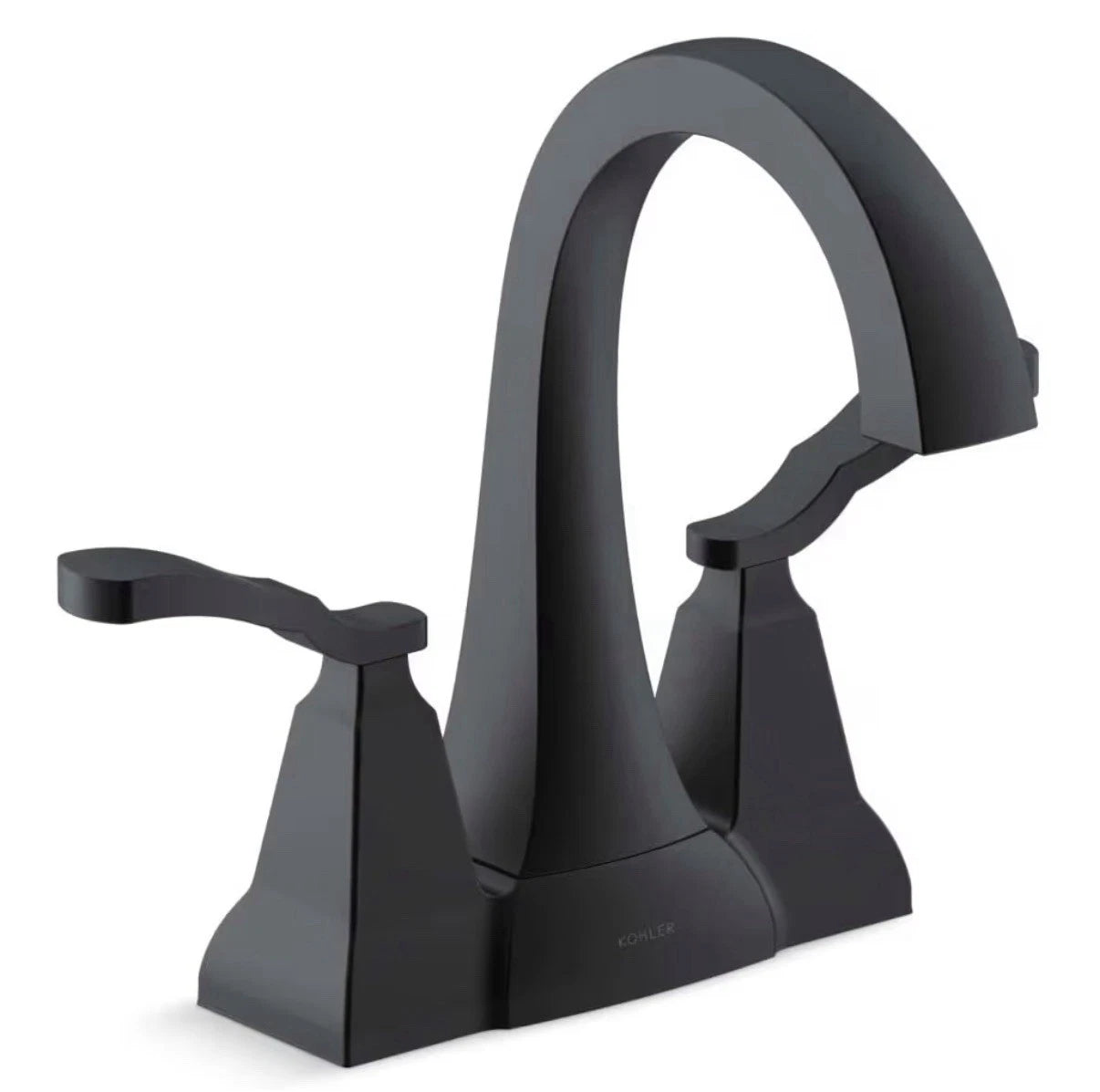Kohler Ridgeport 4in Centerset Bathroom Faucet (Matte Black)