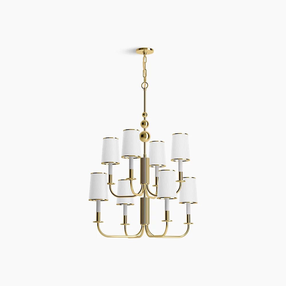 Kohler Tresdoux 8 Light Chandelier (Polished Brass)