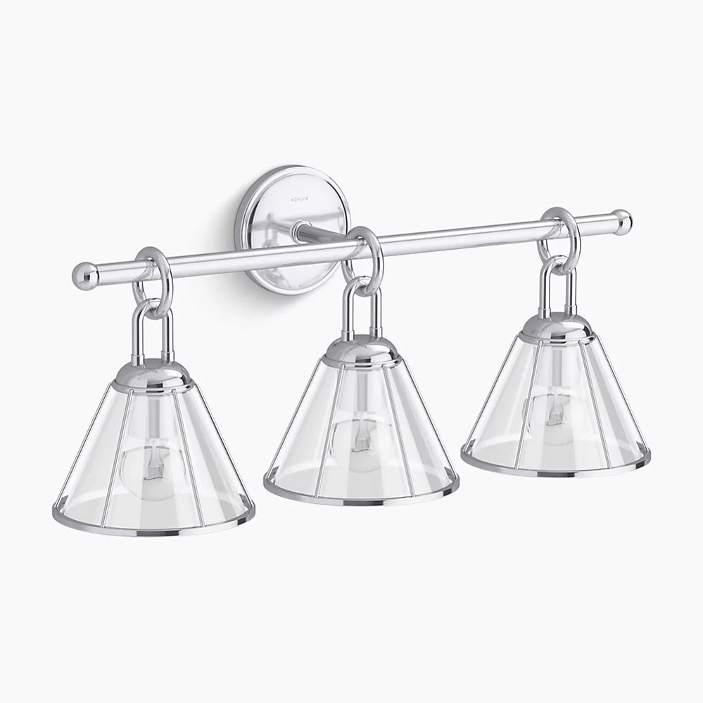 Kohler Terret 3 Light Sconce (Polished Chrome)