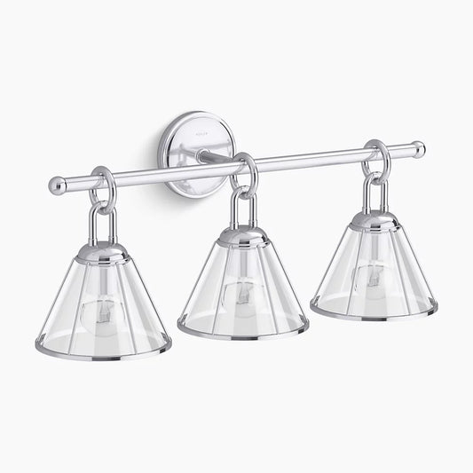 Kohler Terret 3 Light Sconce (Polished Chrome)