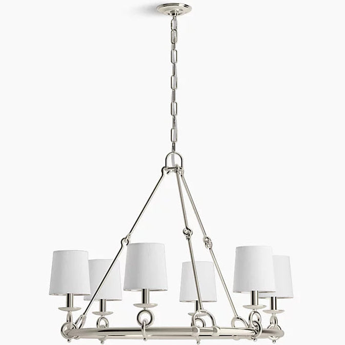 Kohler Terret 6 Light Chandelier (Polished Nickel)