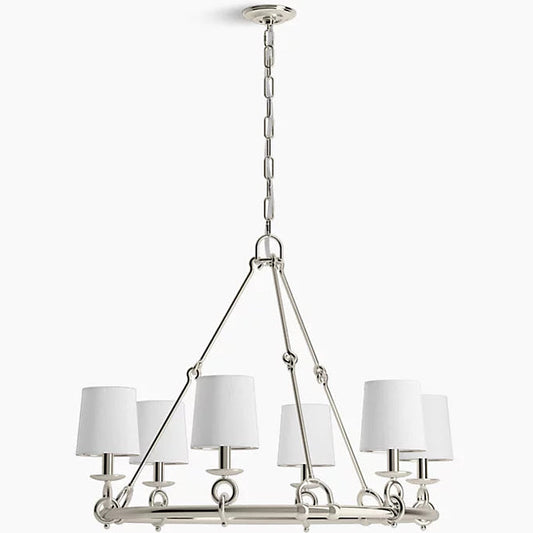 Kohler Terret 6 Light Chandelier (Polished Nickel)