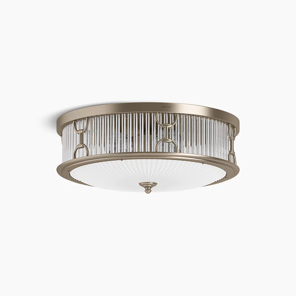 Kohler Terret 3 Light Flush Mount (Brushed Bronze)