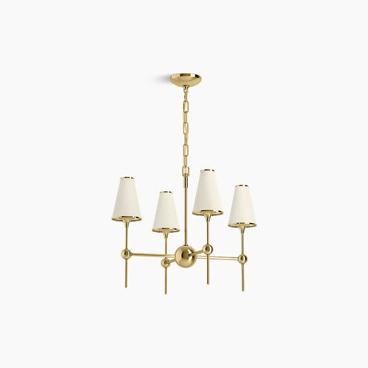 Kohler Parohn 4 Light Chandelier (Polished Brass)