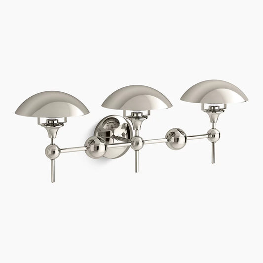 Kohler Vorleigh 3 Light Sconce (Polished Nickel)