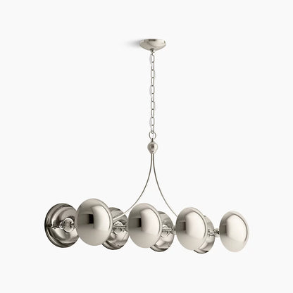Vorleigh 8 Light Linear Chandelier (Polished Nickel)