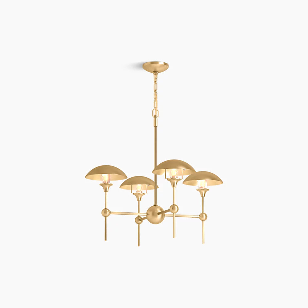 Vorleigh 4 Light Chandelier (Two-Tone Gold)