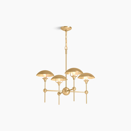 Kohler Vorleigh 4 Light Chandelier (Two-Tone Gold)