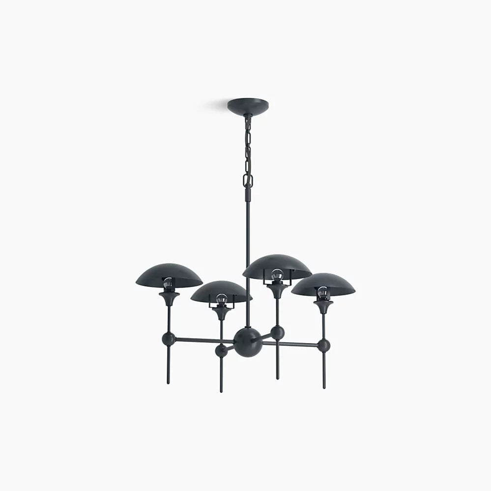 Vorleigh 4 Light Chandelier (Graphite)