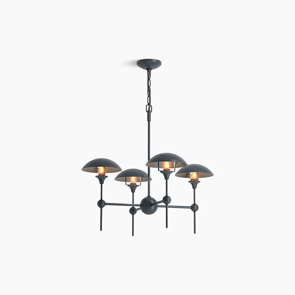 Vorleigh 4 Light Chandelier (Graphite)