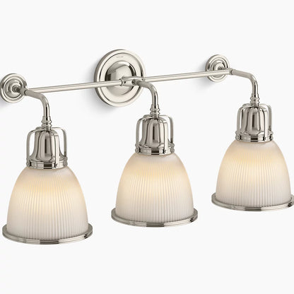Hauksbee 3 Light Bell Sconce (Polished Nickel)
