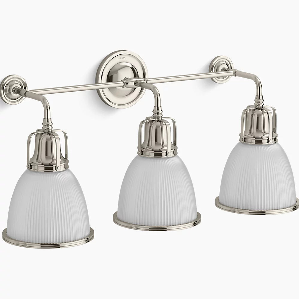 Kohler Hauksbee 3 Light Bell Sconce (Polished Nickel)