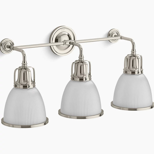 Kohler Hauksbee 3 Light Bell Sconce (Polished Nickel)
