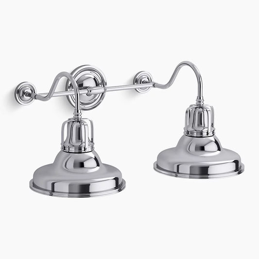 Kohler Hauksbee 2 Light Double Bell Sconce (Polished Chrome)