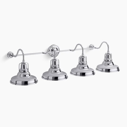 Kohler Hauksbee 4 Light Double Bell Sconce (Polished Chrome)