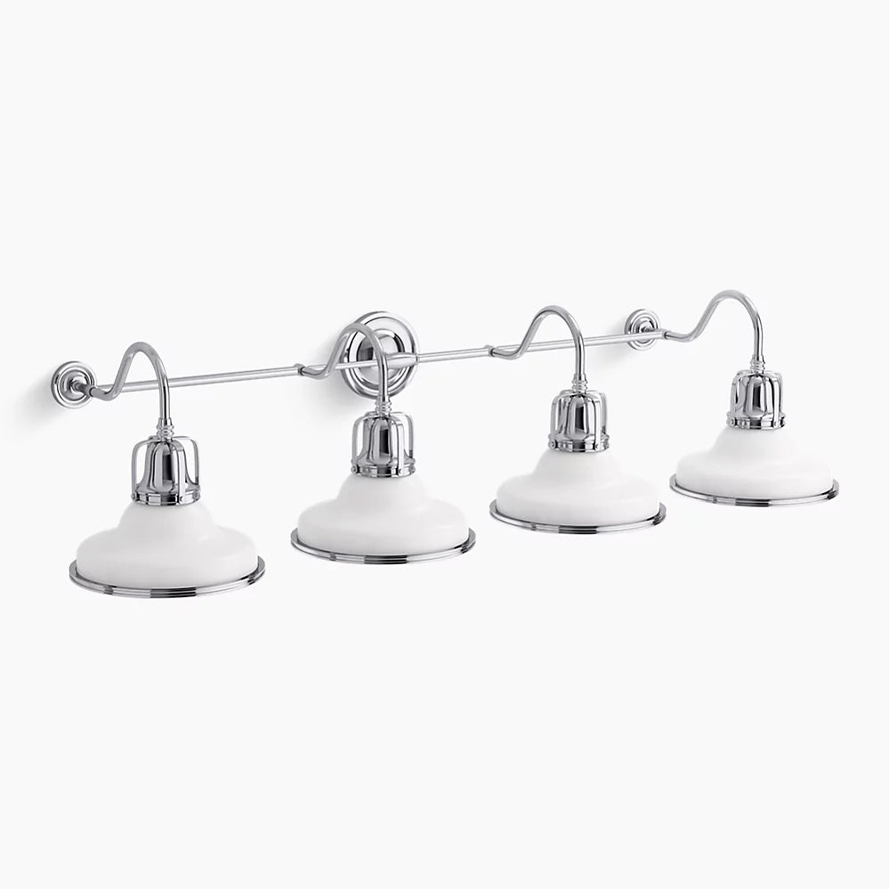 Hauksbee 4 Light Double Bell Sconce (Cream White)