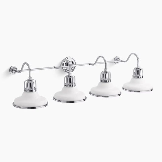 Kohler Hauksbee 4 Light Double Bell Sconce (Cream White)