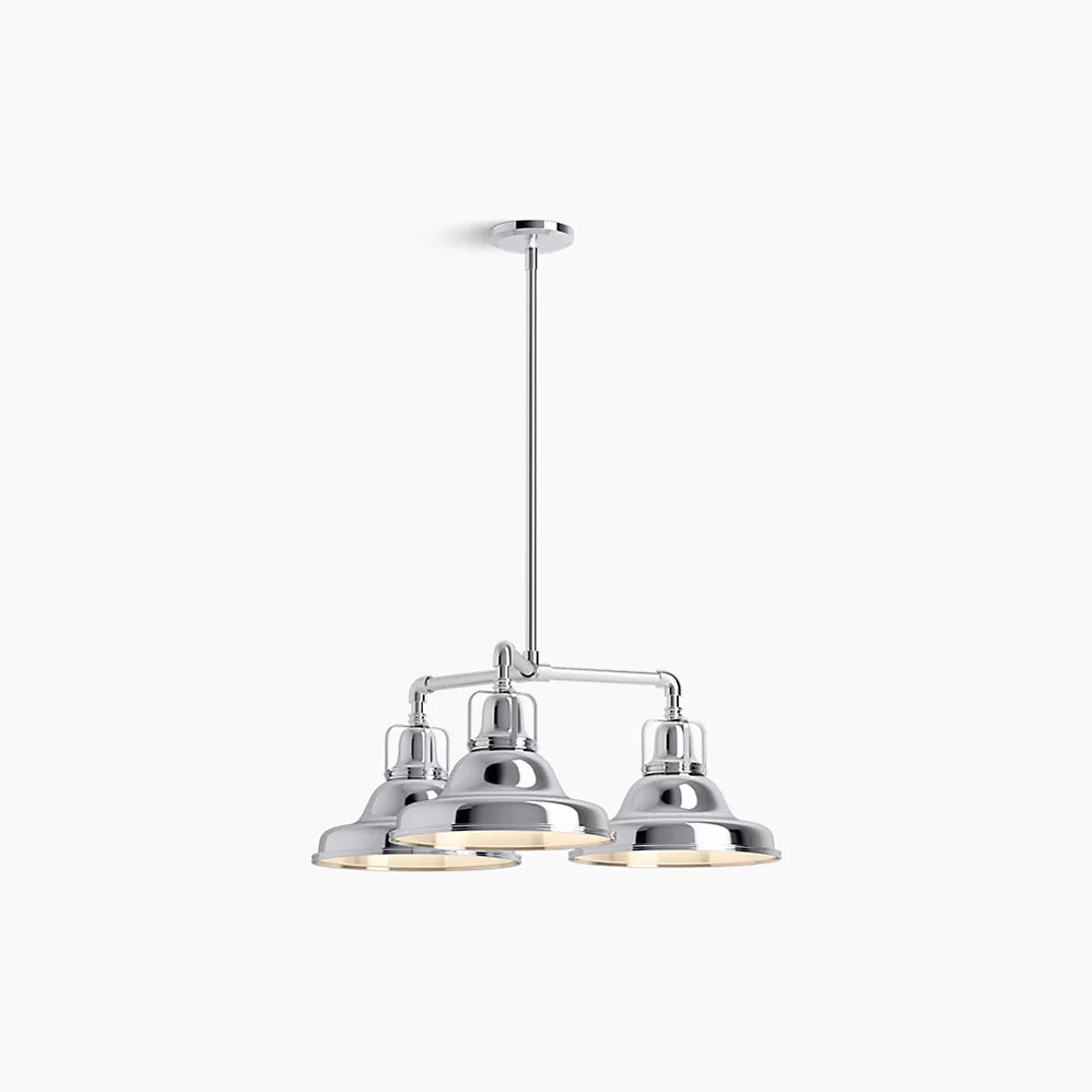 Hauksbee 3 Light Linear Chandelier (Polished Chrome)