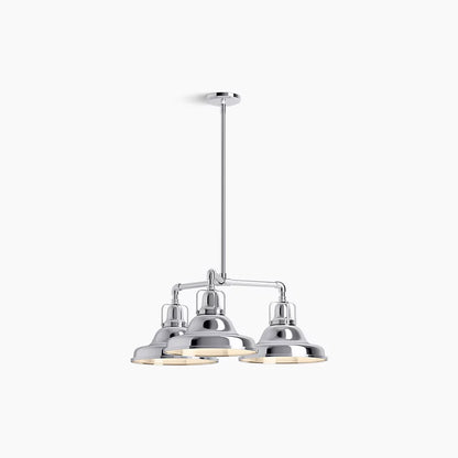 Hauksbee 3 Light Linear Chandelier (Polished Chrome)