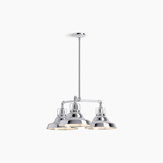 Kohler Hauksbee 3 Light Linear Chandelier (Polished Chrome)