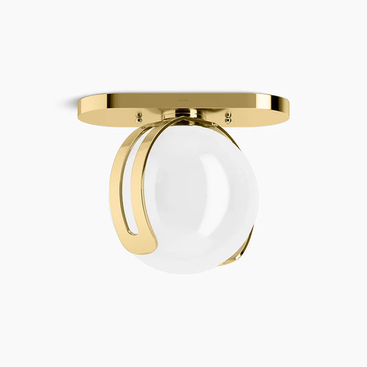 Kohler Kraga 1 Light Flush Mount (Polished Brass)
