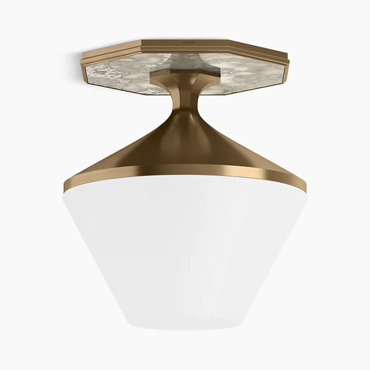 Kohler Celano 2 Light Flush Mount (Brushed Brass)
