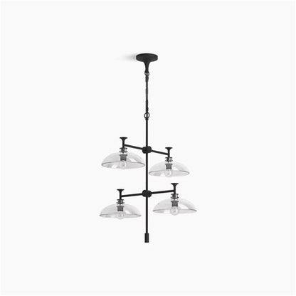 Tone 4 Light Chandelier (Matte Black)