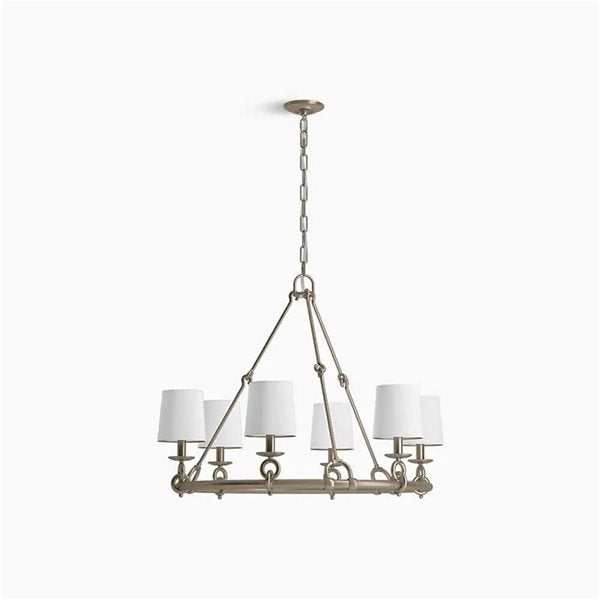 Terret 6 Light Chandelier (Brushed Bronze)