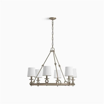 Terret 6 Light Chandelier (Brushed Bronze)