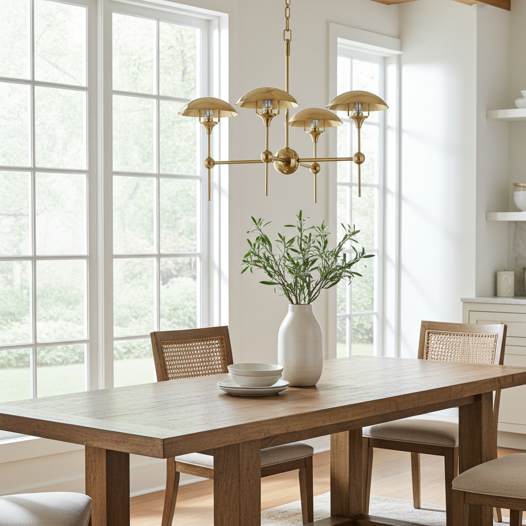 Kohler Vorleigh 4 Light Chandelier (Polished Brass)