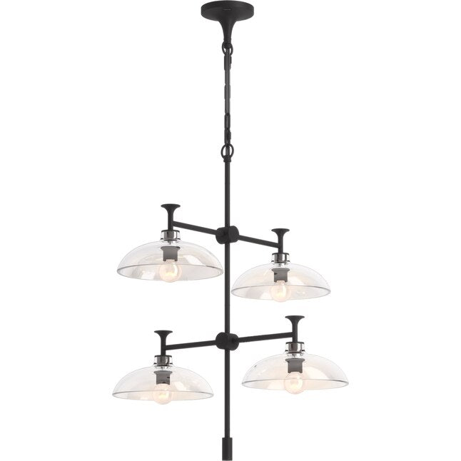 Tone 4 Light Chandelier (Matte Black)