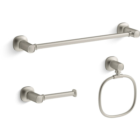 Kohler Ealing 3 Piece Accessory Set (Brushed Nickel)