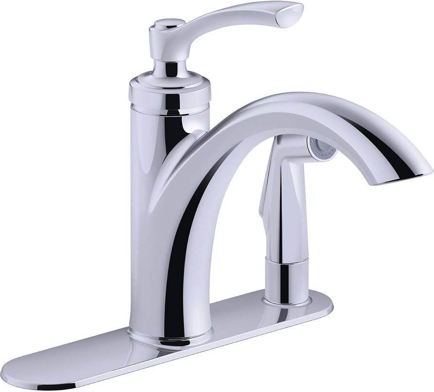 Kohler Linwood Kitchen Faucet with Integrated Spray (Polished Chrome)